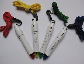 5 1/2" × 3/8" Ball-point Pen with Lanyard and Window wholesale, custom printed logo