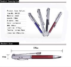 Led Metal Ballpoint Pen wholesale, custom printed logo