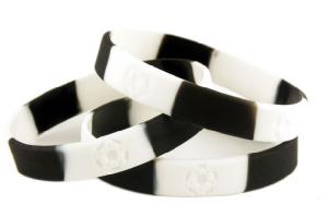 Zebra-Stripe Silicone Bracelets, Custom 2 Color Mix Silicone Wristband wholesale, custom printed logo