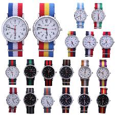 Webbing Strap Quartz Watch wholesale, custom printed logo