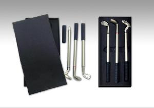 5 13/16" Ã— 5/16" Ã— 5/16" Golf Ball-point Pen Sets with a Gift Box wholesale, custom printed logo