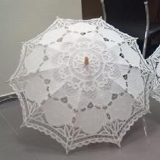 Ivory Lace Parasol, Battenburg Lace Parasol wholesale, custom logo printed