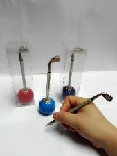 1 5/8" Ã— 1 5/8" Ã— 5 15/16" Golf Ball-point Pen wholesale, custom printed logo