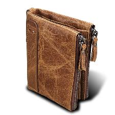 Bifold Genuine Leather Wallet (RFID Blocking) wholesale, custom printed logo