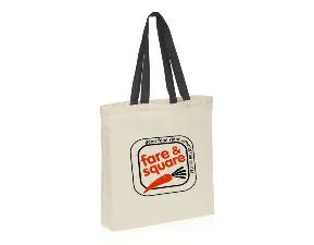 Natural Canvas Tote Bag w/Gusset wholesale, custom printed logo