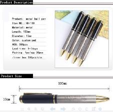 Metal Ball Pen wholesale, custom printed logo