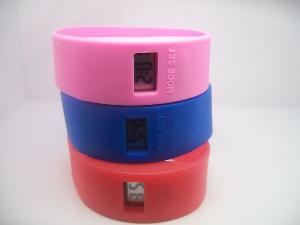 Wide band silicone watch wholesale, custom logo printed