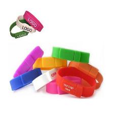 Silicone Bracelet Flash Drive wholesale, custom logo printed