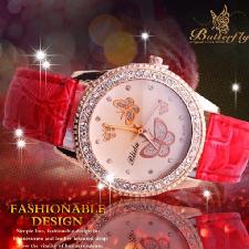 Plaid Leather Strap Metallic Style Watch wholesale, custom logo printed