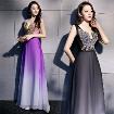 Maxi Transparent Real Silk Dress Butterfly Deep V-Neck Sleeveless