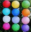 10" Diam Round Shape Chinese Paper Lanterns