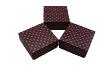 Red Spots Jewelry Packaging Box With Black Velvet Pad Insert 