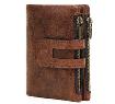 Slim Vertical Bifold Genuine Leather RFID Wallet