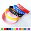 Rush Debossed Silicone Wristband With Color Filled